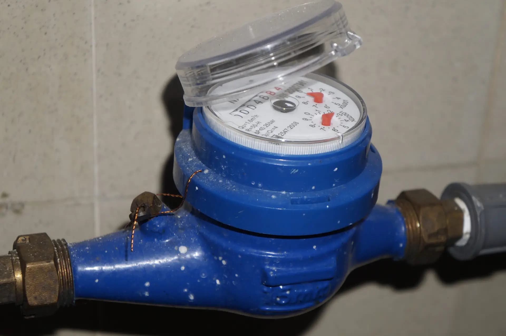 Close-up of a licensed water meter used by a Kenyan water service provider