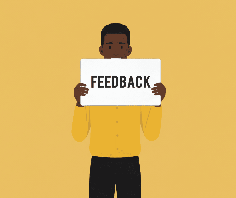 Customer feedback contact illustration