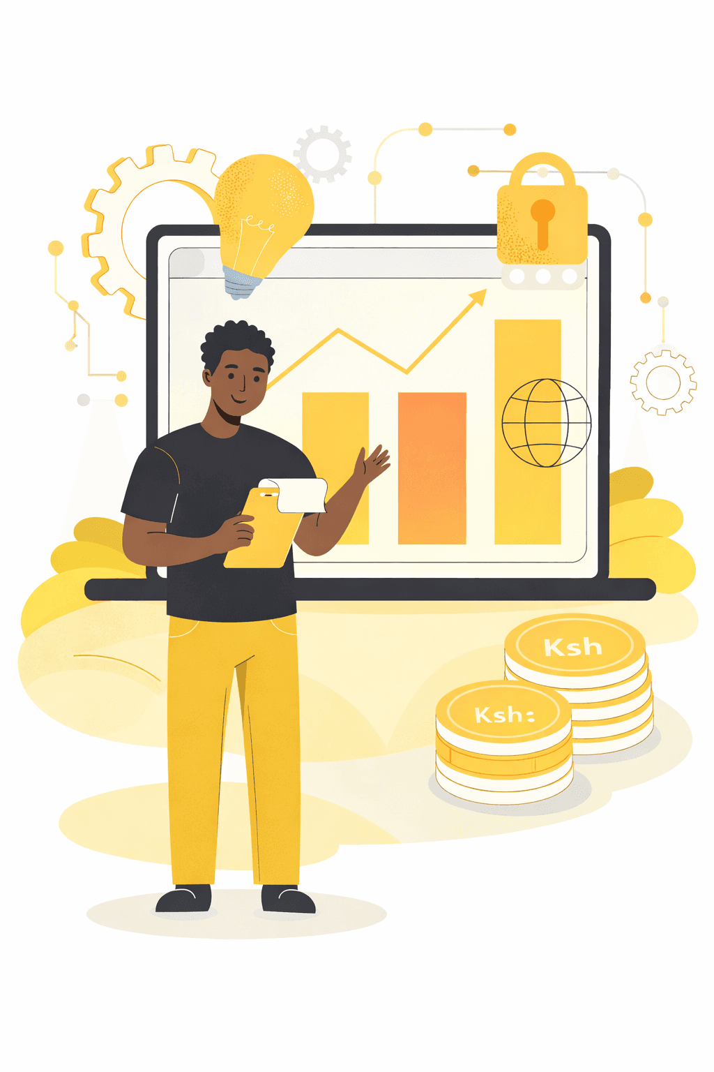 Fintech salary-backed lending illustration from Sikika WordPress site