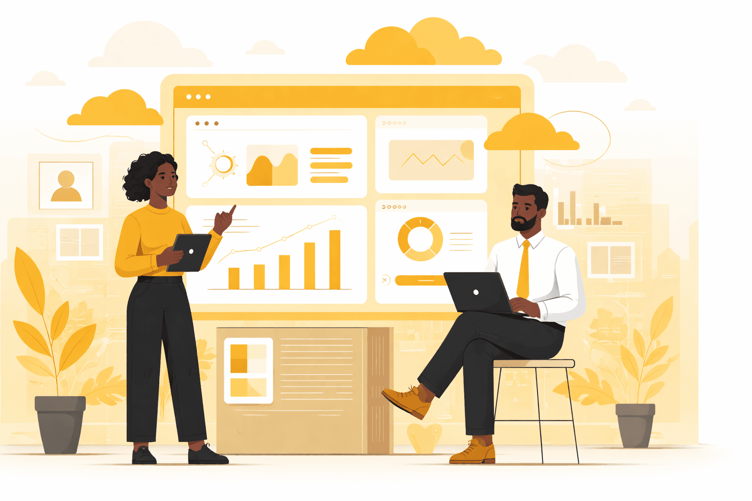 Sikika services dashboard illustration